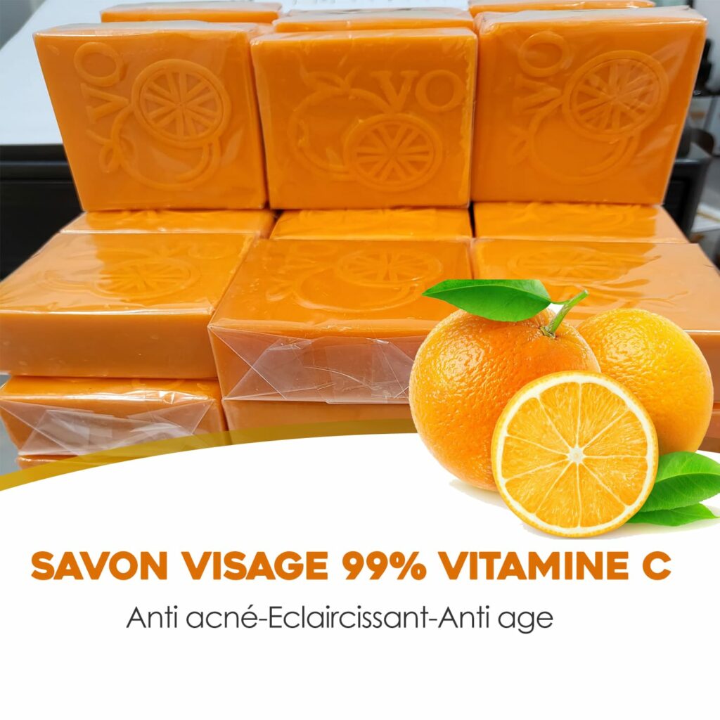 BISMID LUXURIOUS – Lot De 3 Savons De Visage Ultra éclaircissants – À La Vitamine C, Collagène, Glutathione – 100g Chacun