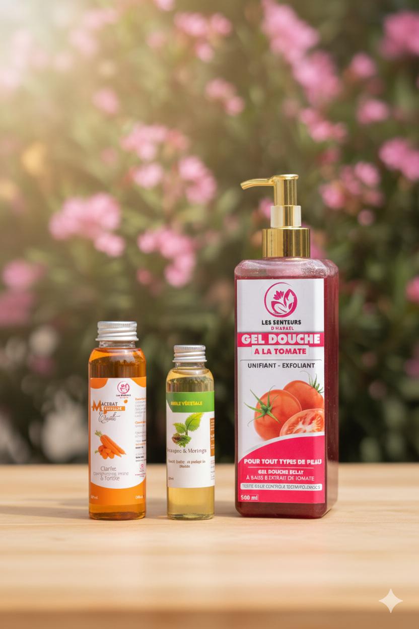 KIT GEL TOMATE + HUILE DE BAOBAB + HUILE DE CAROTTE